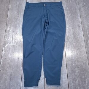 Primo Golf Joggers Mens 33 Short Blue Grey Tapered Ankle Zip Stretch Athletic